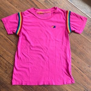 Aviator Nation Girls Hot Pink Shirt 8